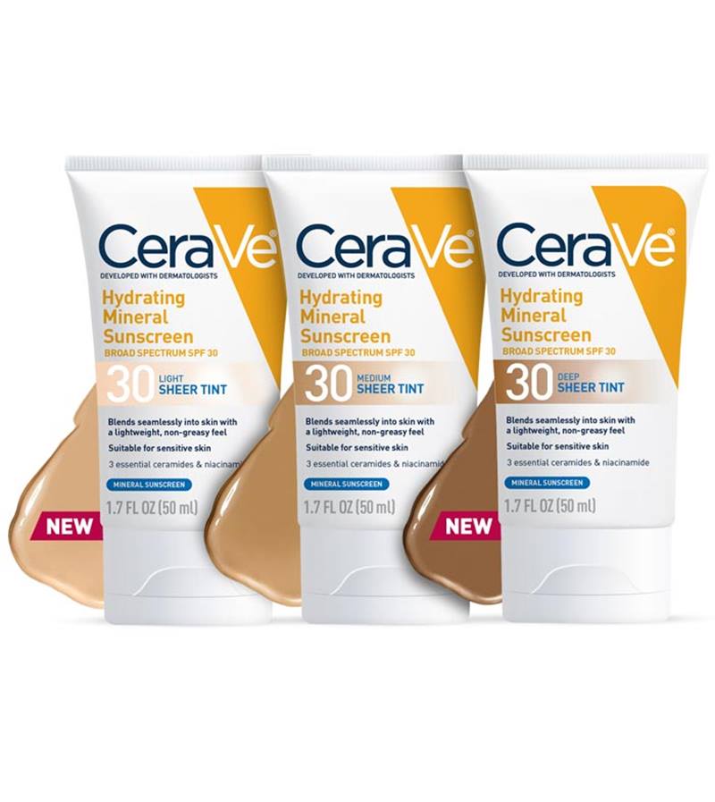 Hydrating Mineral Sunscreen SPF 30 Face Sheer Tint, Shade: Medium